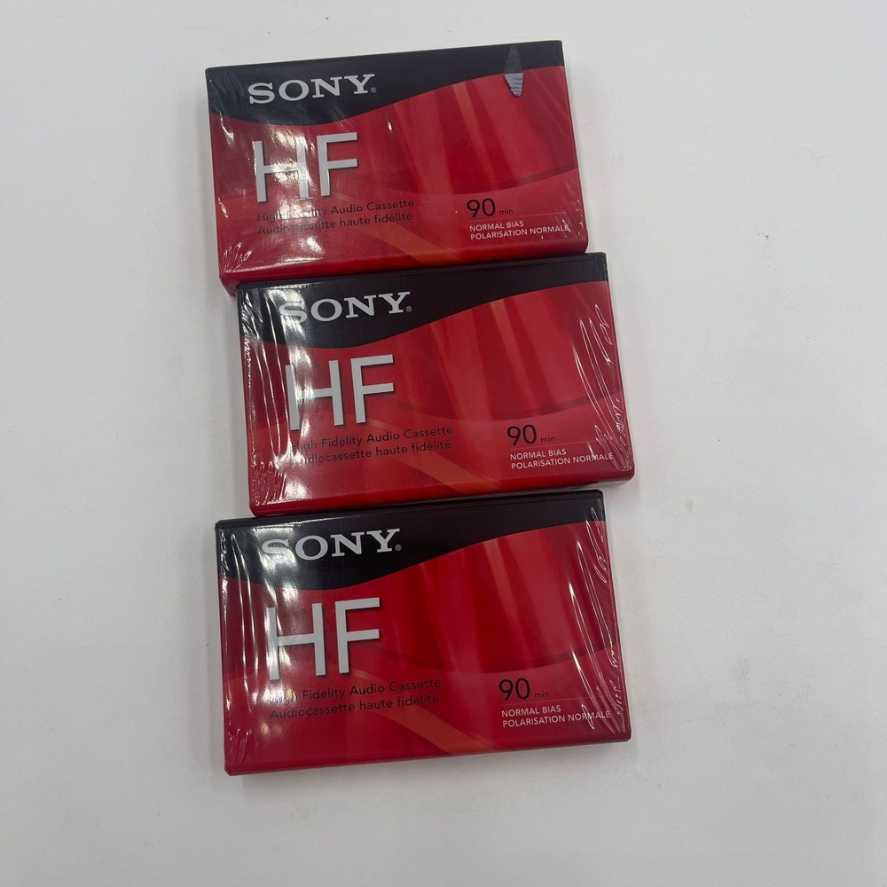 Sony HF 90 Minute Normal Bias Audio Cassette Tapes 3 Pack New Sealed
